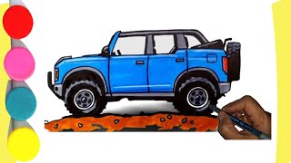 how to draw a ford bronco easy [upl. by Lamahj253]