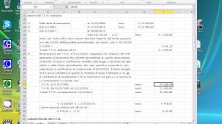 Calcolo TFR con Excel [upl. by Eannyl198]