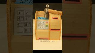 हथौड़े से तोड़ी ATM मशीन  How To Make Mini ATM Machine from Cardboard shorts viral tranding [upl. by Naj937]