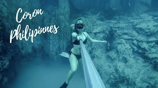 Freediving Barracuda Lake  Coron Philippines  GoPro [upl. by Nahs]