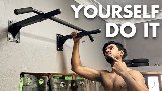 How to Setup a Wall Mounted Pull Up Bar At Home [upl. by Toh]