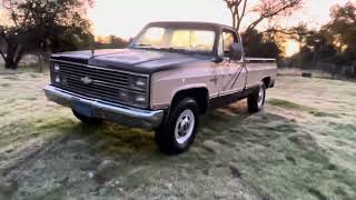 1984 Chevy C20 IDLE WALKAROUND [upl. by Rogerson606]