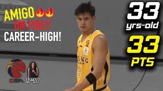 楊敬敏 Amigo Yang CareerHigh 33 Pts Full Highlights vs 青岛国信双星雄鹰 301217 On Fire 🔥🔥🔥 1080p [upl. by Noraj]