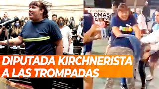 DIPUTADA KIRCHNERISTA A LAS PIÑAS Natalia Zaracho a los forcejeos en un partido de fútbol [upl. by Yendirb]