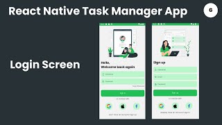 React Native Task Manager App Add Login Screen UI  Download Free Code [upl. by Wise318]