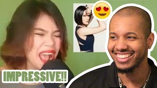 KATRINA VERLADE IMPERSONATING SINGERS SHORT COVER REACTION [upl. by Aiyram]