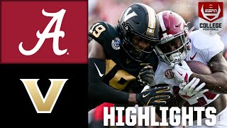 Alabama Crimson Tide vs Vanderbilt Commodores  Full Game Highlights  ESPN College Football [upl. by Oznola]