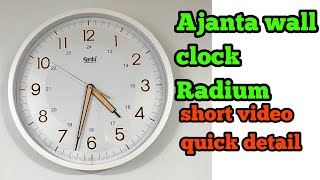 Ajanta Quartz Plastic Radium Wall Clock Night Glow 11 inch White [upl. by Annelg808]