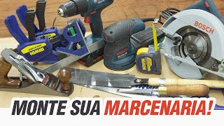 TOP 15 ferramentas para começar uma marcenaria  Sugestão Empoeirados [upl. by Dloniger]