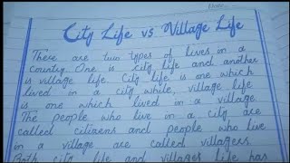 Compare and contrast essayEssay on city life vs village life [upl. by Ecnesse]