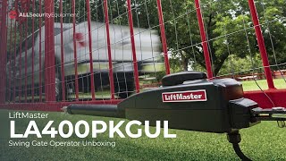 Unboxing the LiftMaster LA400PKGUL Swing Gate Operator  All Security Equipment [upl. by Eceerehs]