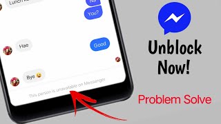 This Person is Unavailable on Messenger  how to unblock people on messenger  unblock messenger [upl. by Kern]