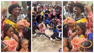 Afronita lands in Ghana with Abigail as her Afrokids group dance to meet herHer Mum so happy🥰 [upl. by Him613]