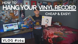 How to Hang Vinyl Record Albums on your Wall  DIY Home Décor [upl. by Chic]