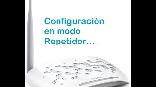 TPLINK TLWA701ND│Configuracion en Modo Repetidor [upl. by Mad]