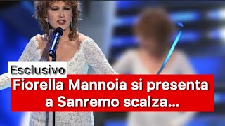 Fiorella Mannoia si presenta a Sanremo scalza… [upl. by Oribelle]