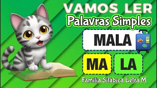 VAMOS LER  Palavras simples para ler fácil  familia silábica do M  alfabeto videoeducativo [upl. by Summers]