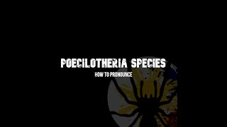 How to Pronounce Poecilotheria Ornata [upl. by Aicilak]