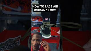 HOW TO LACE AIR JORDAN 1 LOWS 😳😳 [upl. by Nenerb]