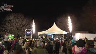 Raw video Mount Olive rings in 2024 with annual Pickle Drop [upl. by Ydoow]