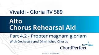 Vivaldis Gloria Part 42  Propter magnam gloriam  Alto Chorus Rehearsal Aid [upl. by Noside]