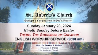 St Andrews Church  English Worship Service 930 AM LIVE  28 January 2024 [upl. by Docilu152]