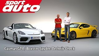 Preuninger erklärt Porsche Cayman GT4  Boxster Spyder  sport auto [upl. by Toll522]