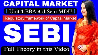 regulatory framework of capital market  SEBI  SEBI functions  SEBI objectives  SEBI powers [upl. by Nnylram]