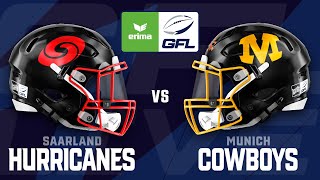 ERIMA GFL 2022 Saarland Hurricanes  Munich Cowboys [upl. by Onida447]