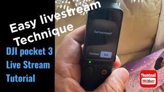 DJI Osmo pocket 3Easy live stream technique using RTMP and third party streaming service… [upl. by Gianni298]