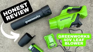 Honest Review Greenworks 40V Cordless Battery Powered Leaf Blower Great Fathers Day Gift Idea [upl. by Elfreda95]