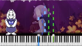 Undertale  Fallen Down Reprise  LyricWulf Piano Tutorial on Synthesia TuTORIEL  OST 85 [upl. by Yral]