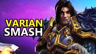 ♥ Varian SMASH  Heroes of the Storm HotS Gameplay [upl. by Adnov]