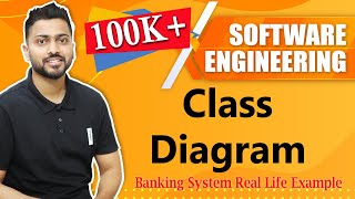 Class Diagram in UML  Banking System Real Life example  Software Engineering [upl. by Dena631]