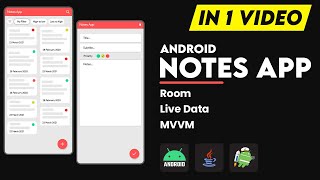 Notes app MVVM how to make notes app in android studio MVVM Notes app Android studio [upl. by Gazo]