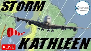 STORM KATHLEEN 💨 Birmingham Airport Live 06042024 liveairport [upl. by Eugirne]