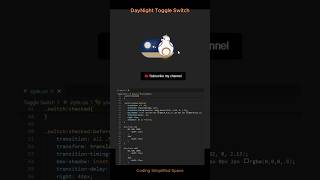 Toggle Switch Animation css html webdevelopment tutorial shorts [upl. by Hussar]