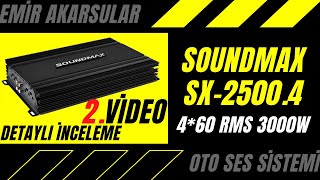 Soundmax SX25004 460RMS 3000w oto amfi ayarlama ve inceleme 2 LPFHPFnedir detaylı egza [upl. by Lotsirhc781]