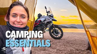 6 Essentials For Motorcycle Camping Don’t Forget This Gear [upl. by Neelrihs]