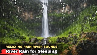 Beautiful Stream In Deep Forest Rain ☘️ River Sounds For Slepp For Stress Reliever For Relaxation [upl. by Jemimah]