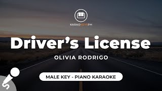 Drivers License  Olivia Rodrigo Male Key  Piano Karaoke [upl. by Hildagard698]