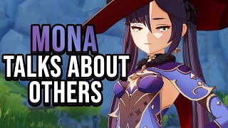 Mona Talks About other Characters  Genshin Impact [upl. by Nasas]