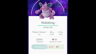 Evolve Nidoran Male CP 458 to Nidoking CP 1431 Pokemon Go lvl 23 [upl. by Otreblanauj]