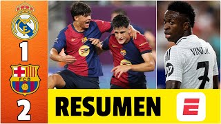 BARCELONA derrota 21 al REAL MADRID en EL CLÁSICO DOBLETE de PAU VICTOR VINICIUS jugó  Amistoso [upl. by Maye]