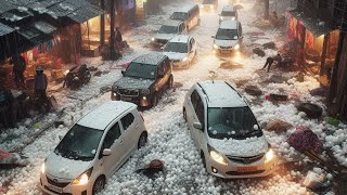 Unprecedented Hailstorm Wreaks Havoc in Manipur India [upl. by Adyam]