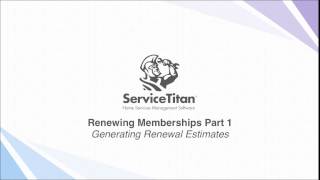 Renewing Memberships Part 1 Generating Renewal Estimates [upl. by Lichtenfeld]