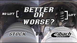 Tacoma Stock vs Lifted  Eibach Pro Truck Lift Comparison amp Review  3rd Gen Tacoma [upl. by Ginni]