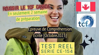 Série CE154 Préparation TCF Canada I Epreuve Compréhension écrite [upl. by Elyak]