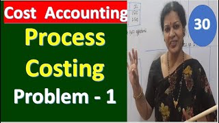 30 quotProcess Costing  Problem No 1quot from Cost Accounting Subject [upl. by Wohlen746]