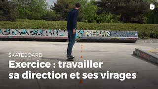 Exercice  travailler sa direction et ses virages  Skateboard [upl. by Ricca]